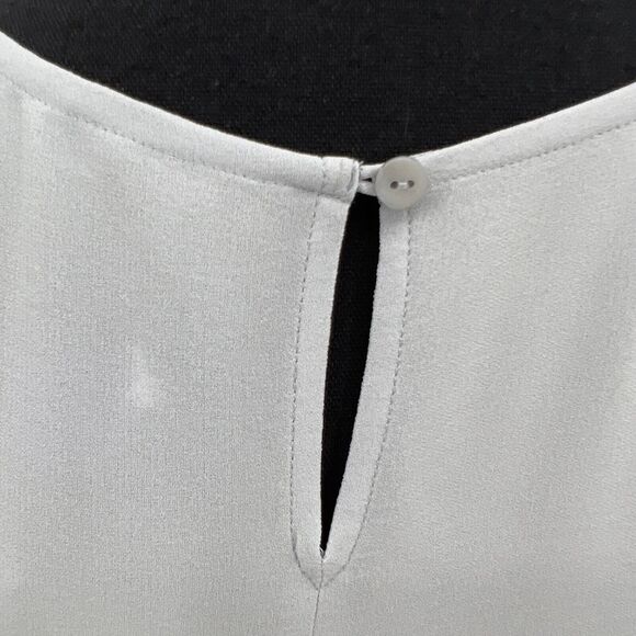 New Eileen Fisher Classic Silk‎ Charmeuse Tank Top Bone Roundneck Sandwashed Med - Picture 10 of 10